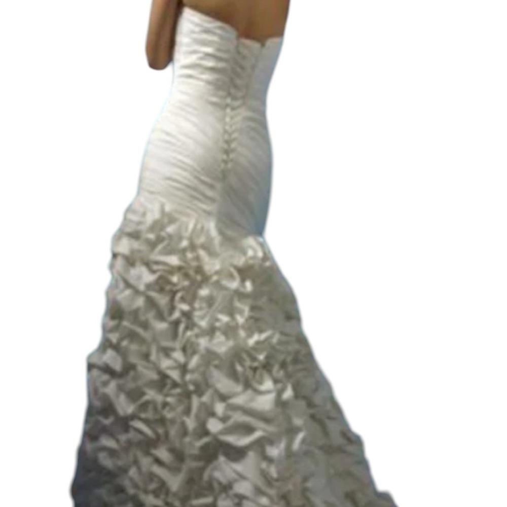 Alfred Angelo mermaid wedding dress Diamond white NWT size 0 bridal gown lace up